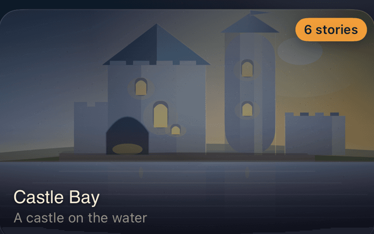 Castle Bay — a castle on the water, 6 stories